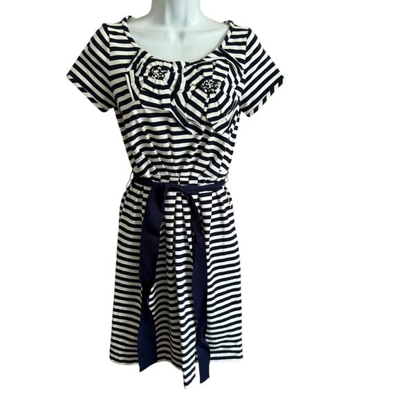 Kate Spade Black and White Embellished Peplum Mini Dress Women’s XS NEW - Picture 1 of 8